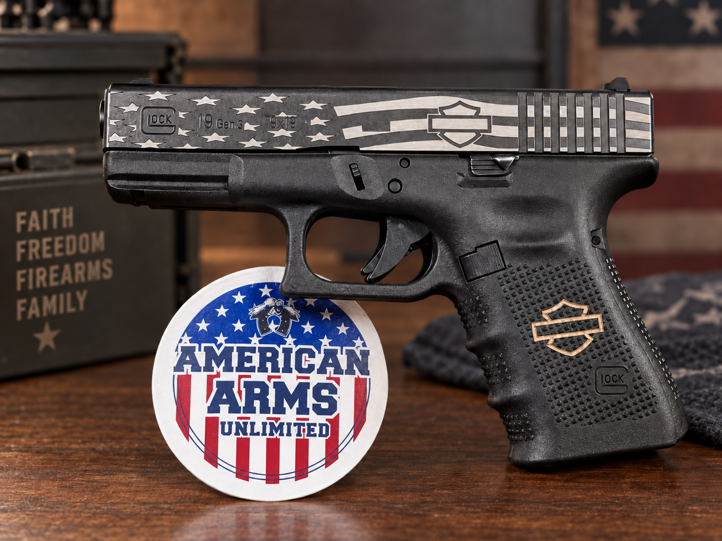 Custom engraved firearm